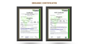 USDA certificate